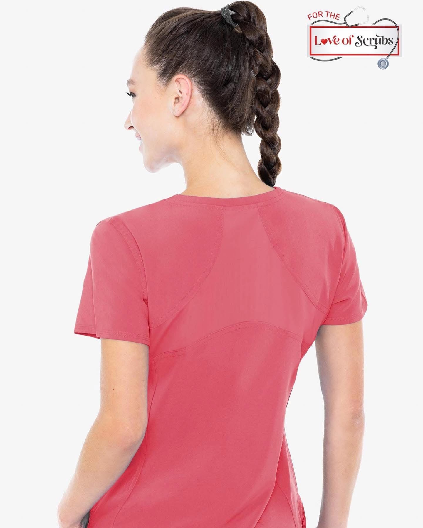 Energy by Med Couture Women's Racerback Shirttail Top - Coral